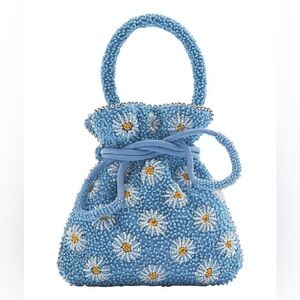 ZARA BEADED MINI BUCKET BAG